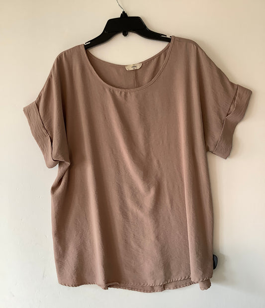 Top Short Sleeve By Entro In Tan, Size: Xl