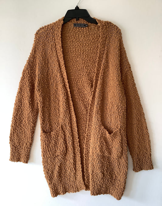 Sweater Cardigan By Clothes Mentor In Bronze, Size: Xl