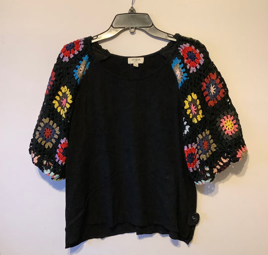 Top Short Sleeve By Umgee In Black, Size: L