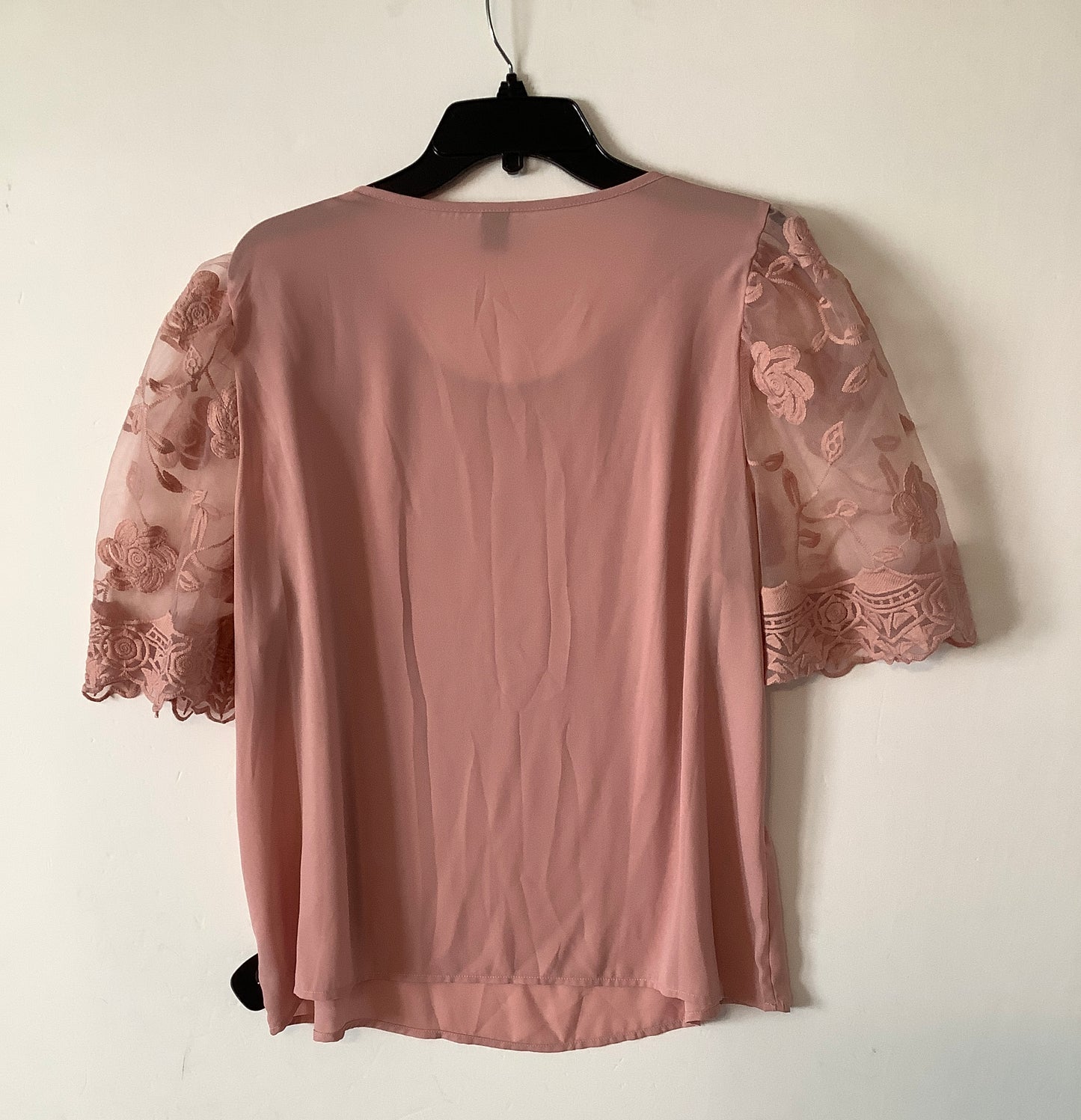 Top Short Sleeve By Shein In Pink, Size: Xl