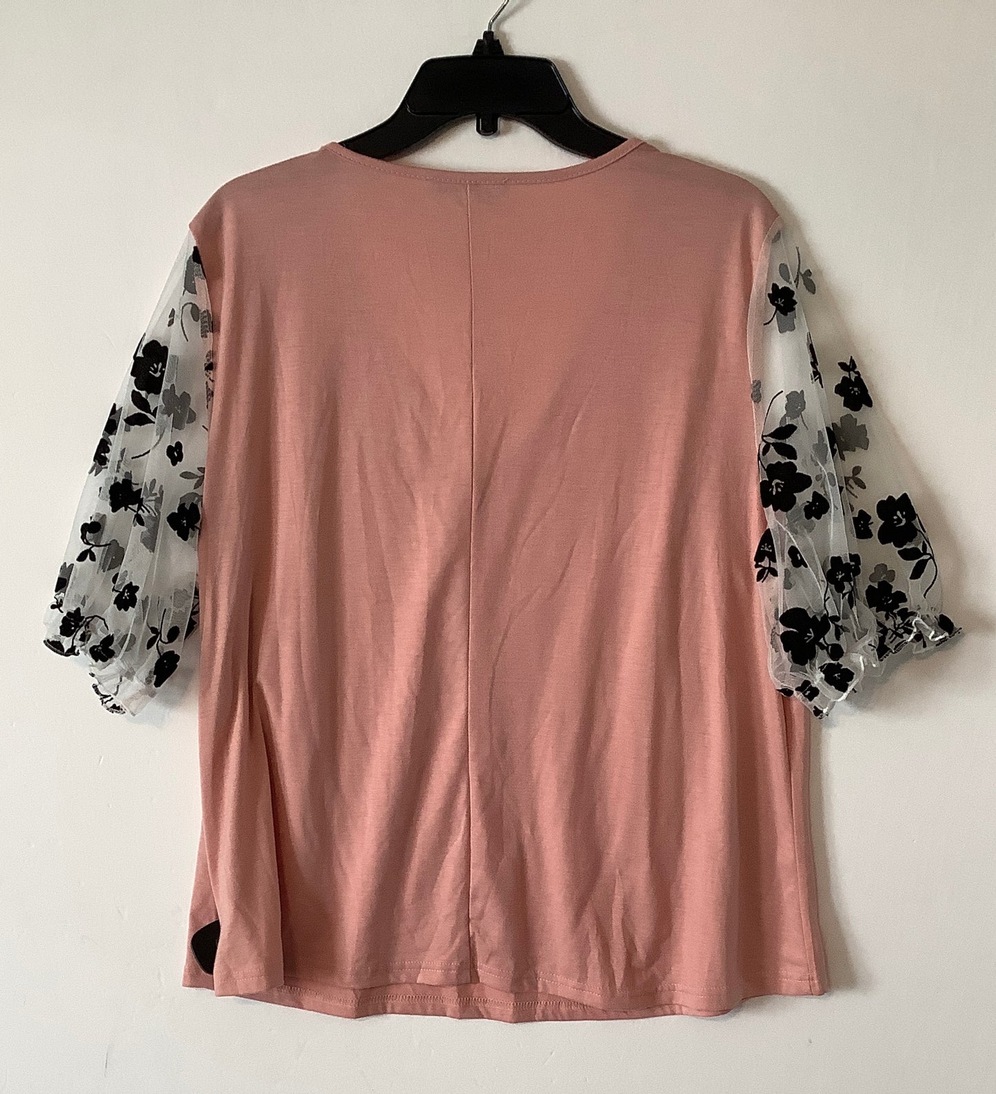 Top Short Sleeve By Shein In Pink, Size: Xl