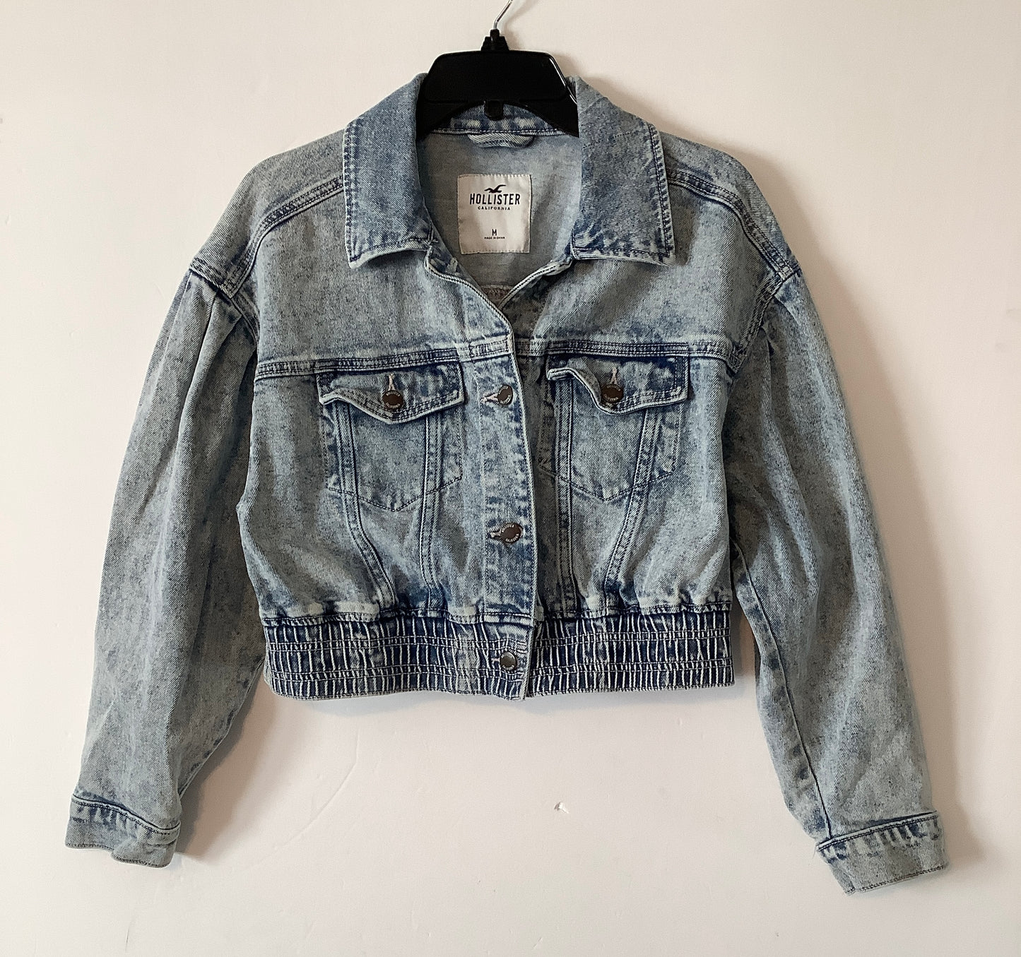 Jacket Denim By Hollister In Blue Denim, Size: M