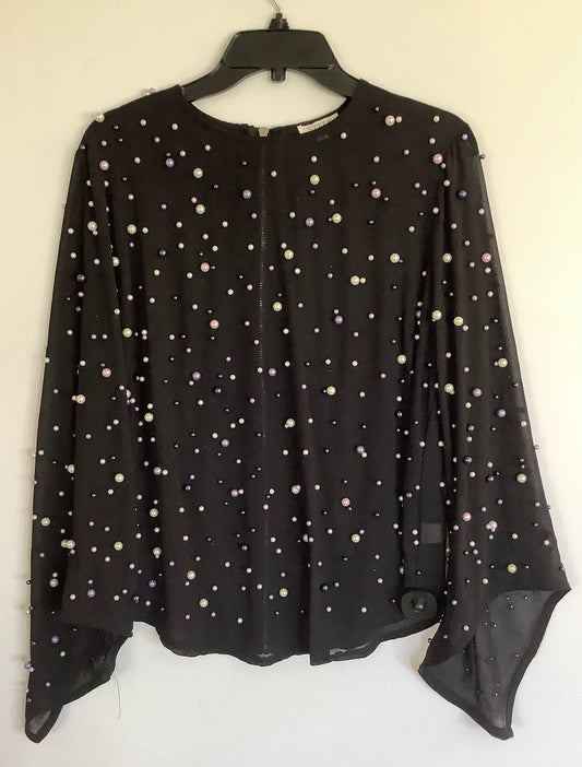 Top Long Sleeve By Clothes Mentor In Black, Size: L