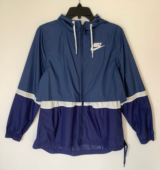 Athletic Jacket By Nike Apparel In Blue, Size: M