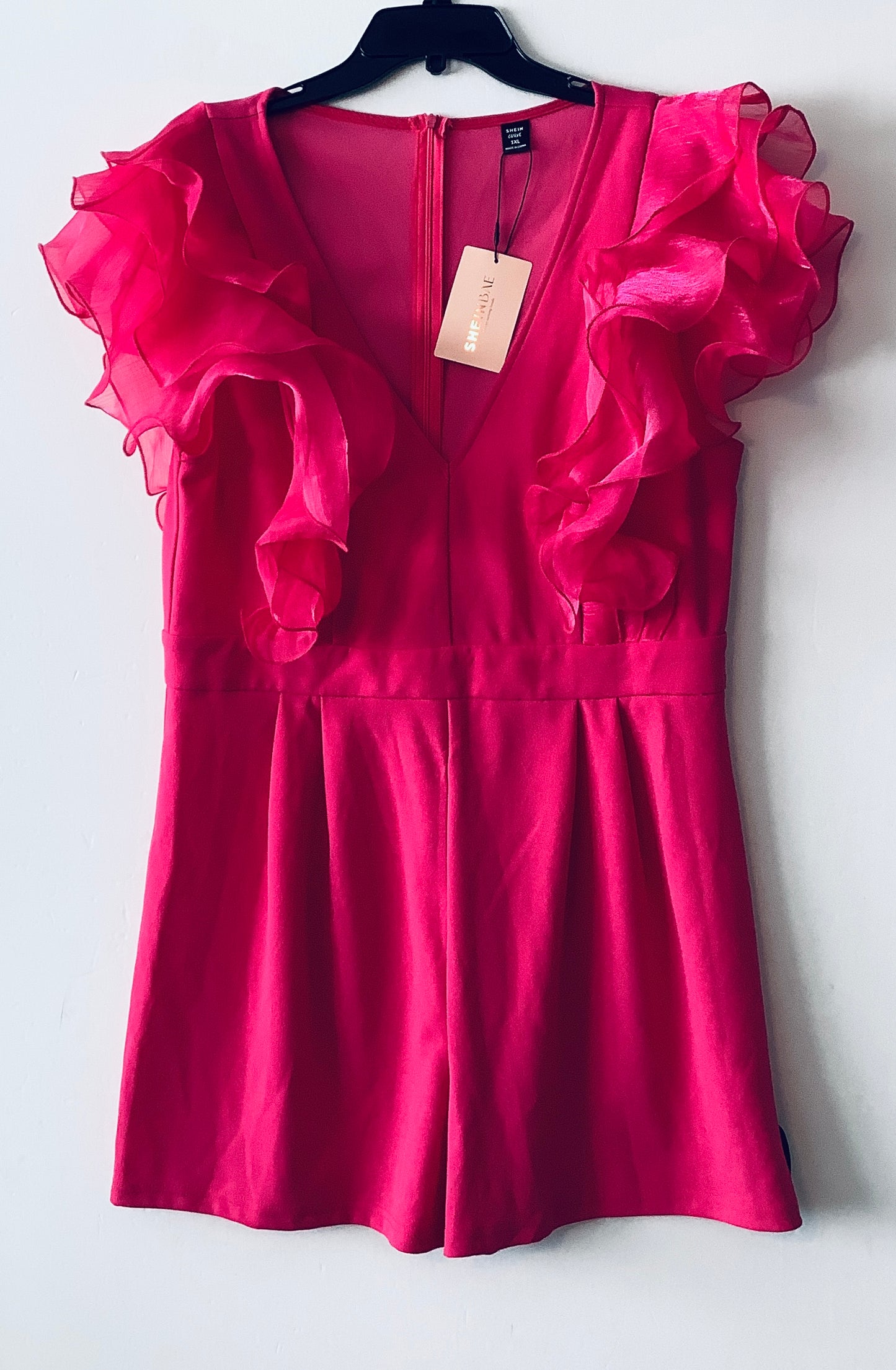 Romper By Shein In Pink, Size: 1x