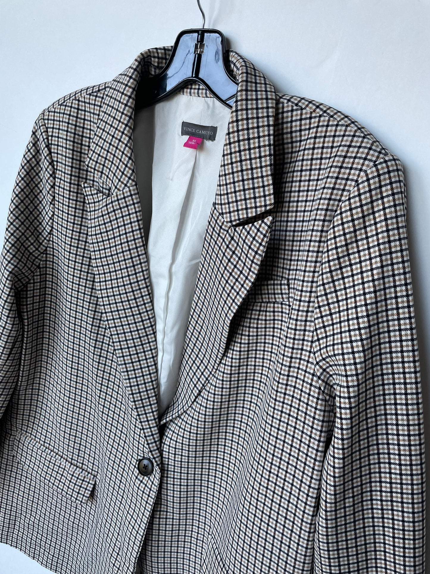 Blazer By Vince Camuto In Checked, Size: Xl