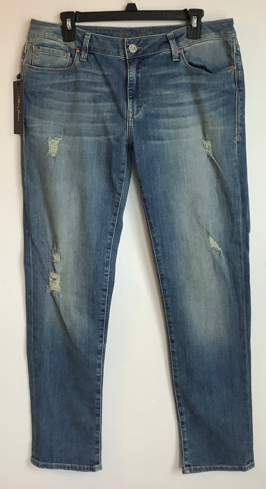 Jeans Skinny By Mavi In Blue Denim, Size: 14