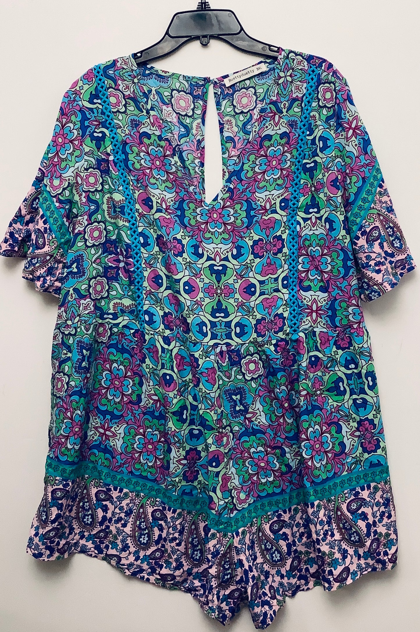 Romper By Rusty In Floral Print, Size: 3x