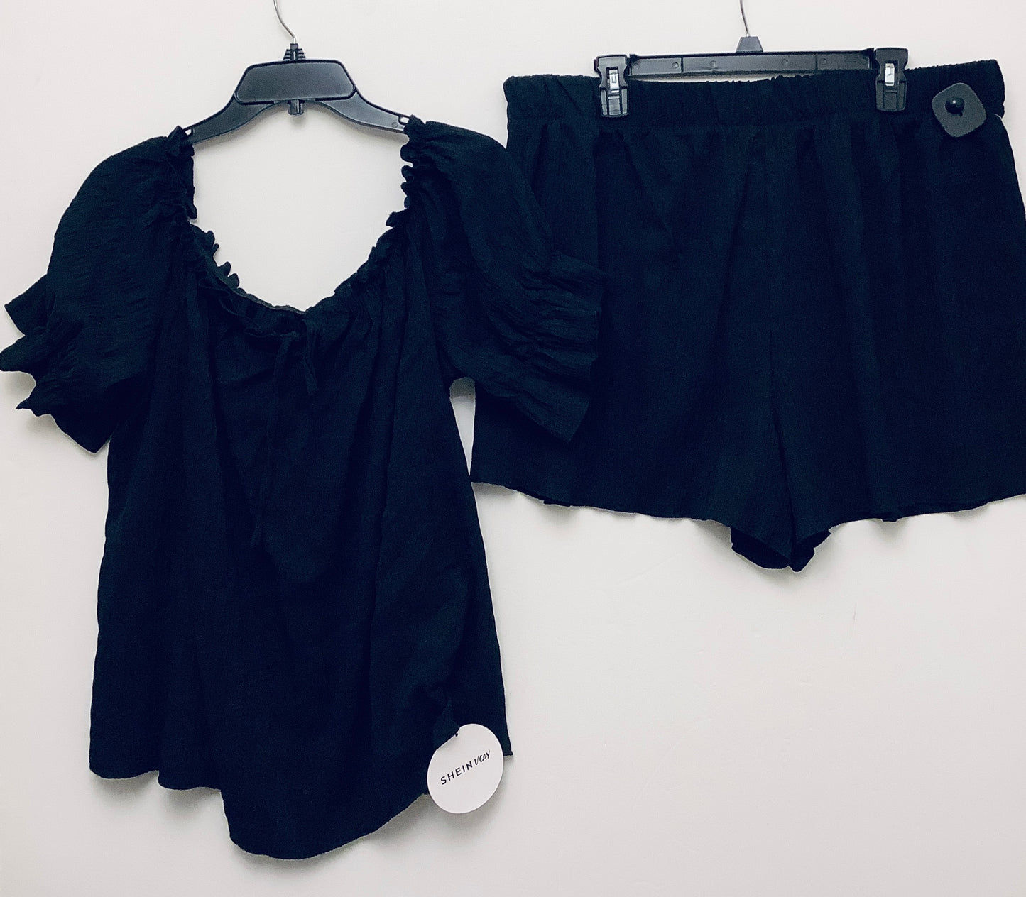 Shorts Set By Shein In Black, Size: 3x