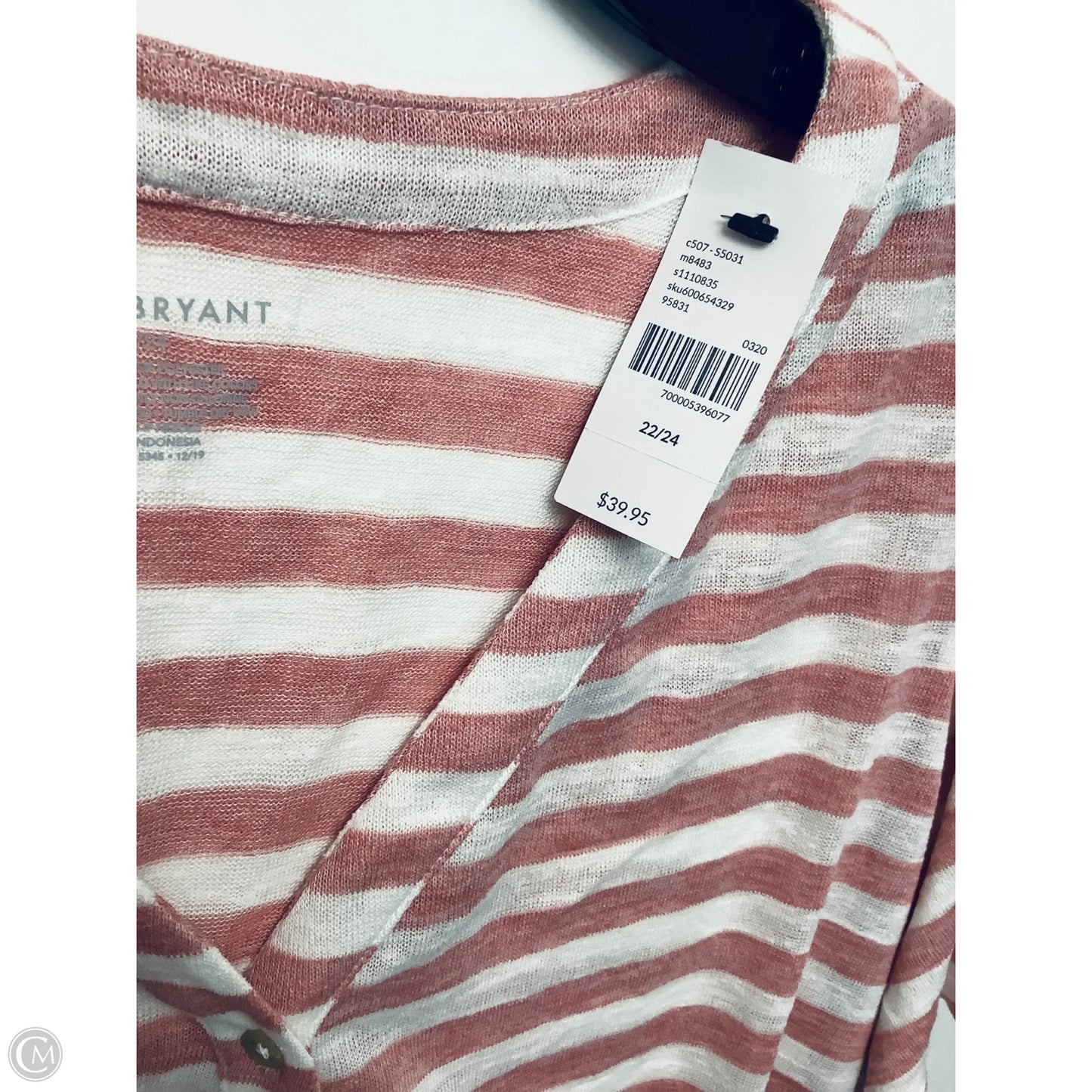 Top Short Sleeve By Lane Bryant In Striped Pattern, Size: 2x