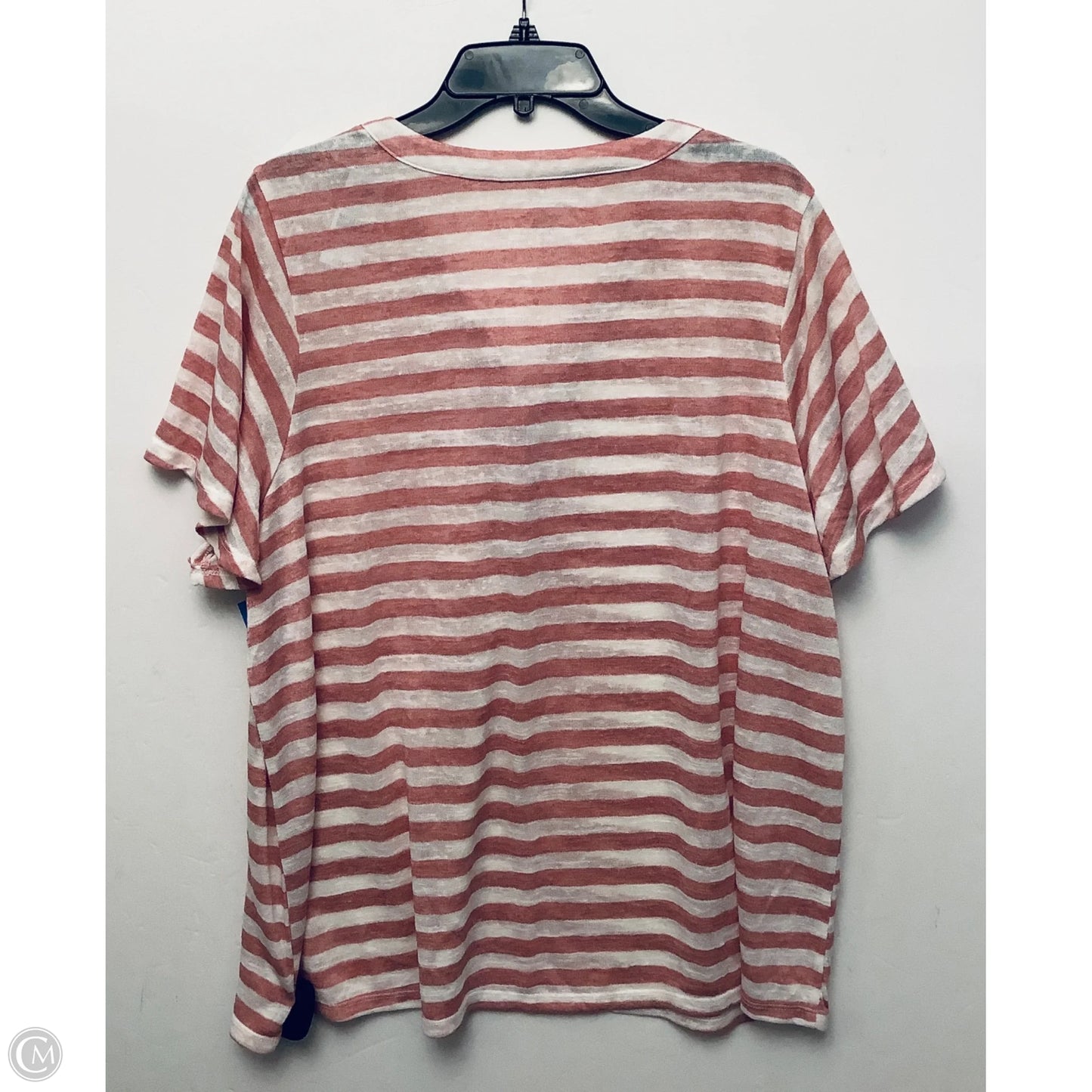 Top Short Sleeve By Lane Bryant In Striped Pattern, Size: 2x