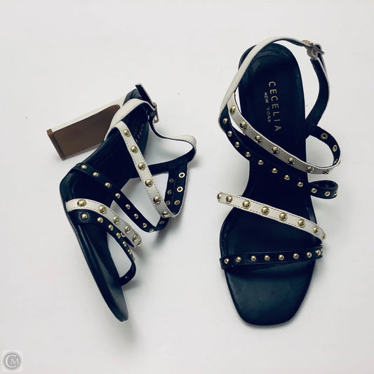 Shoes Heels Block By Cmc In Black & White, Size: 9
