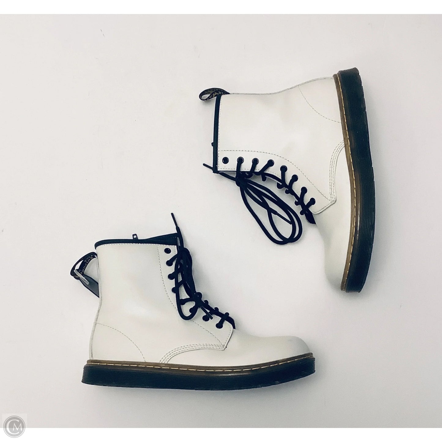 Boots Combat By Dr Martens In White, Size: 6
