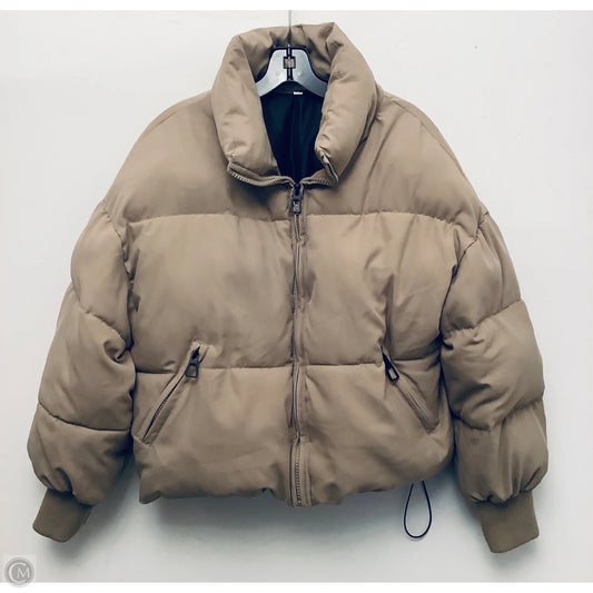 Jacket Puffer & Quilted By Clothes Mentor In Brown, Size: Xs