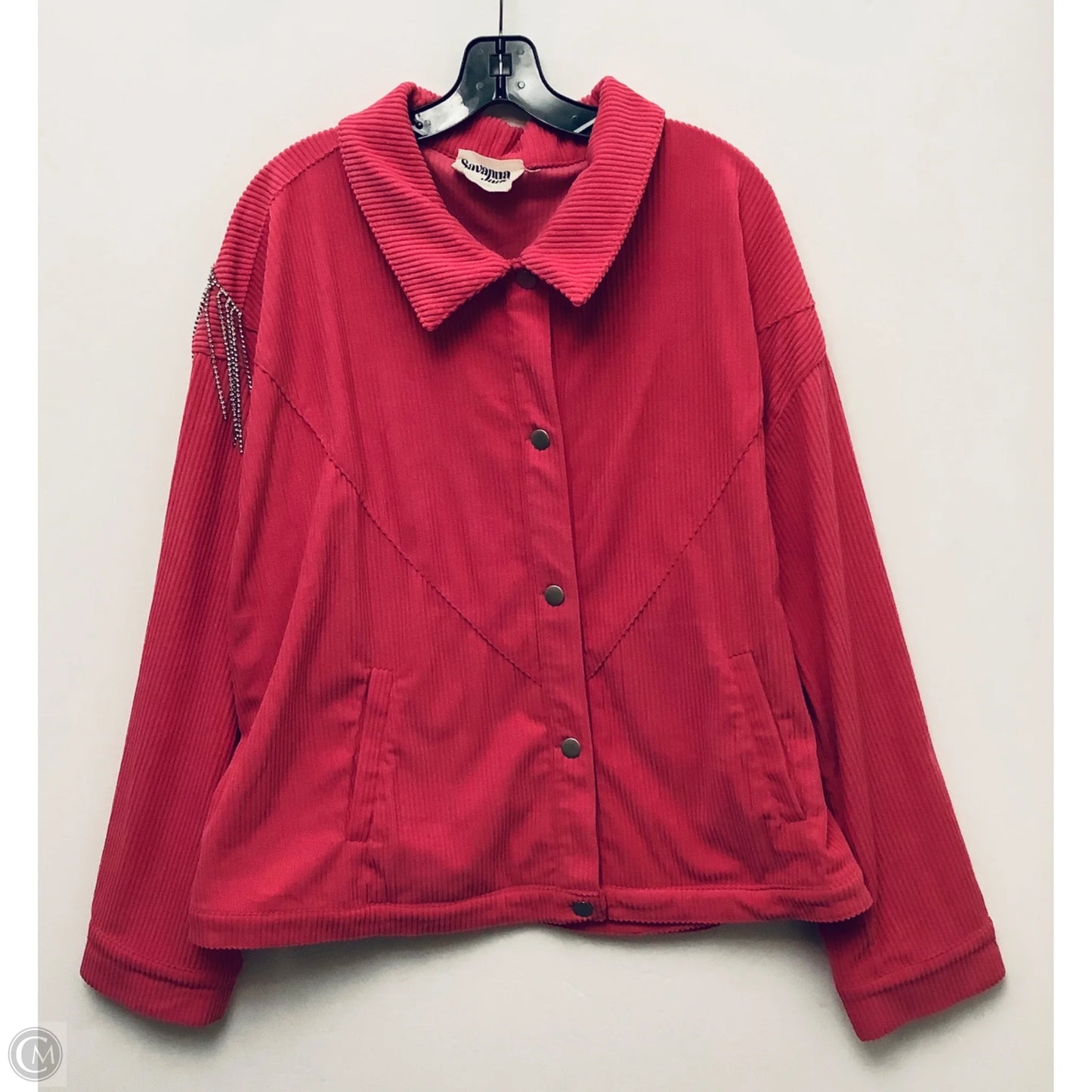 Jacket Shirt By Savanna Jane In Pink, Size: 3x