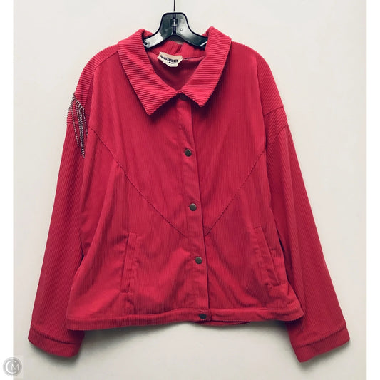 Jacket Shirt By Savanna Jane In Pink, Size: 3x