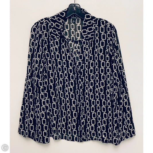 Top Long Sleeve By Cache In Black, Size: S