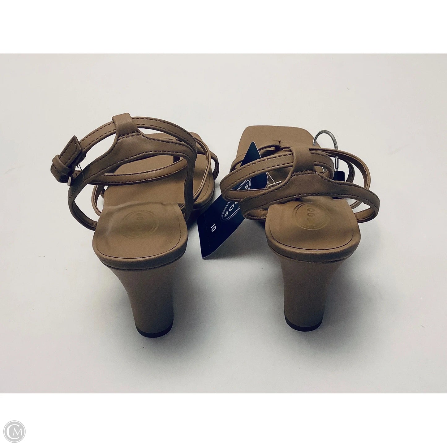 Sandals Heels Wedge By Scoop In Tan, Size: 10