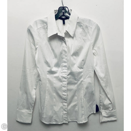 Top Long Sleeve By White House Black Market In White, Size: M