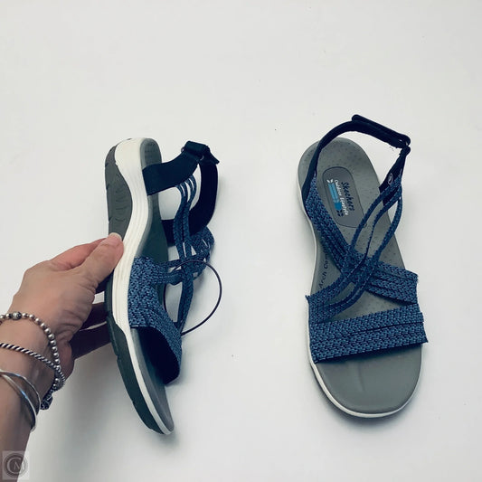 Sandals Flats By Skechers In Blue, Size: 9