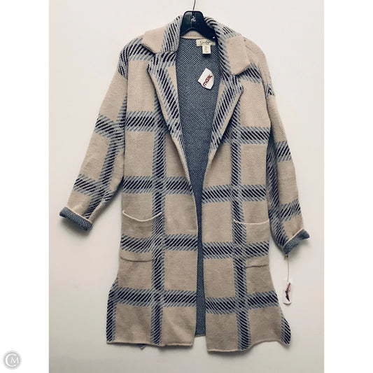 Sweater Cardigan By Jessica Simpson In Cream & Grey, Size: M