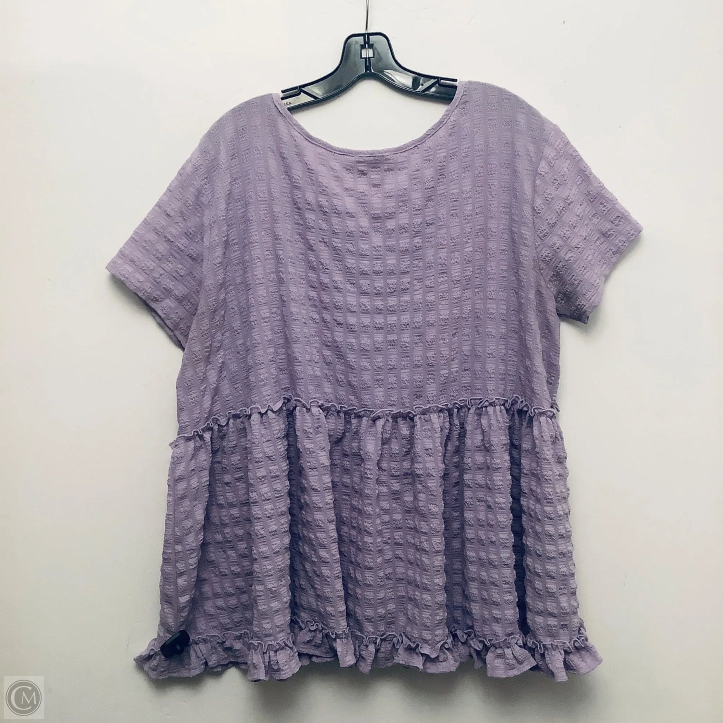 Top Short Sleeve By Entro In Purple, Size: L