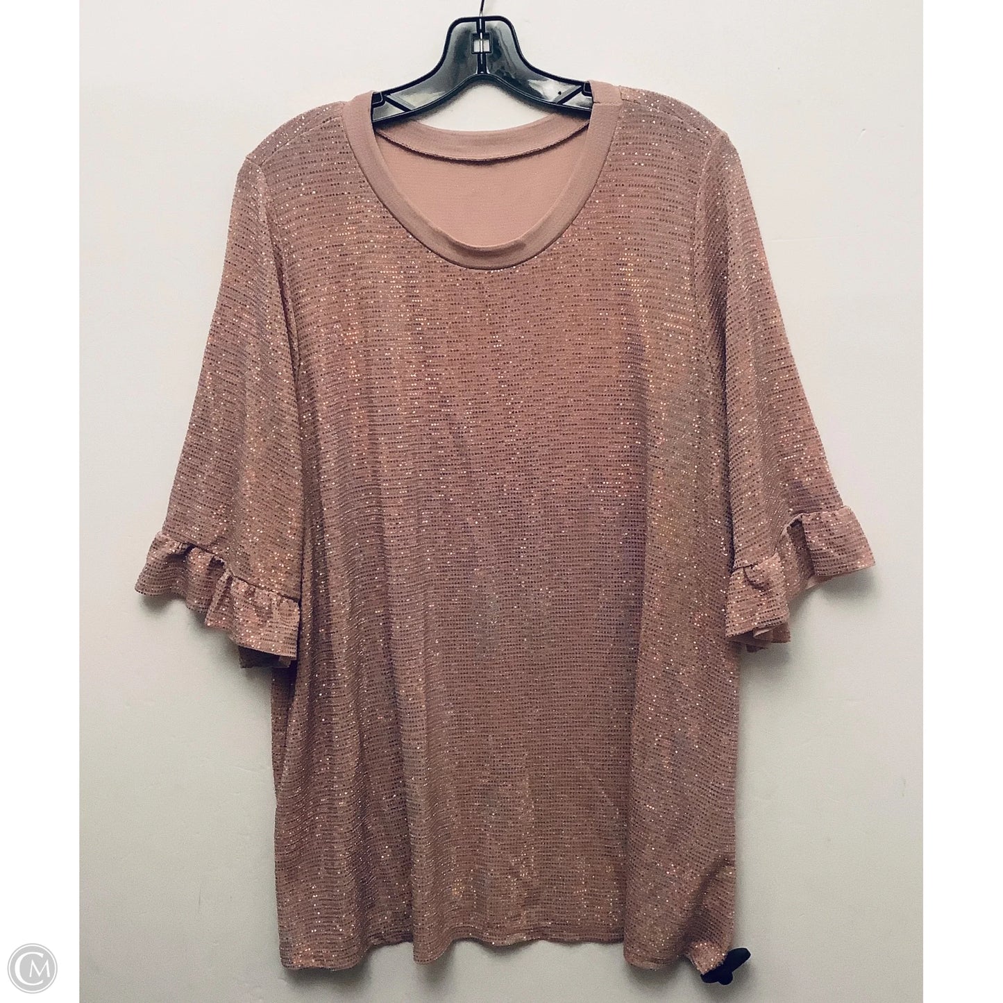Top Short Sleeve By Clothes Mentor In Pink, Size: 1x