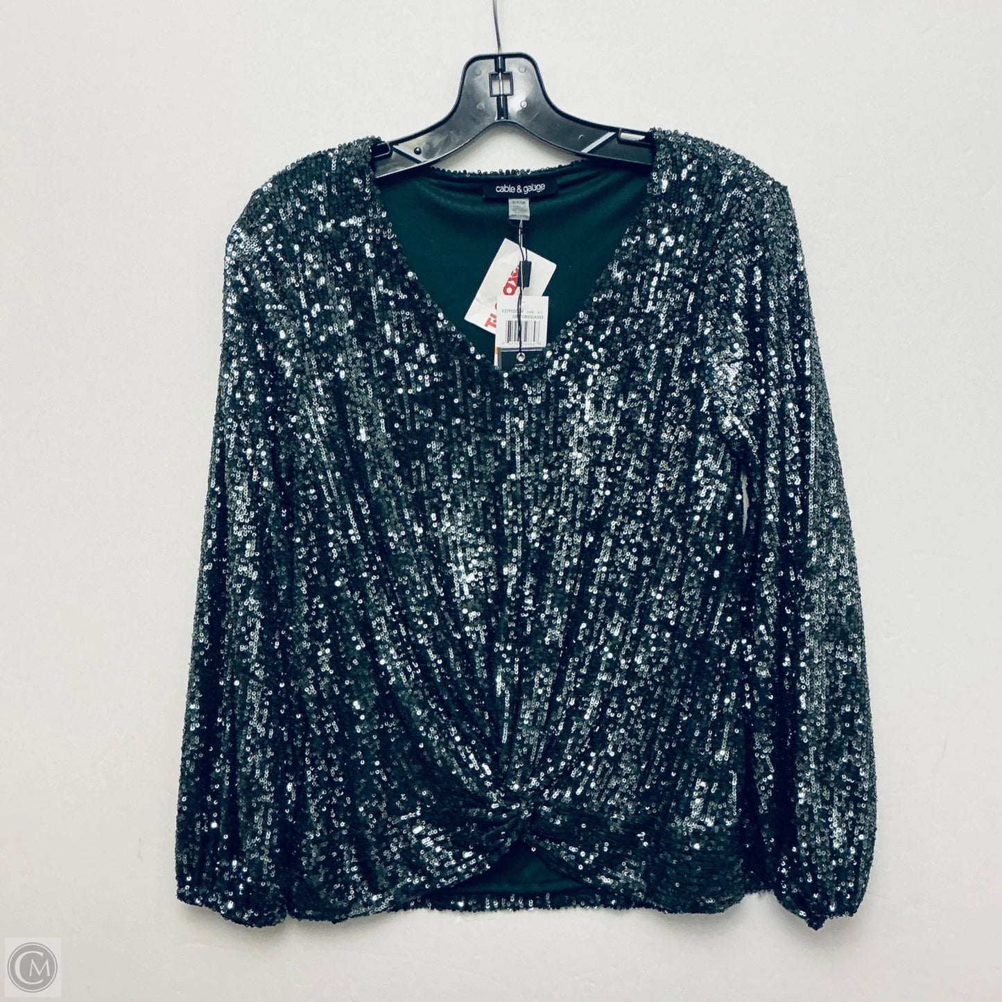 Top Long Sleeve By Cable And Gauge In Green, Size: S