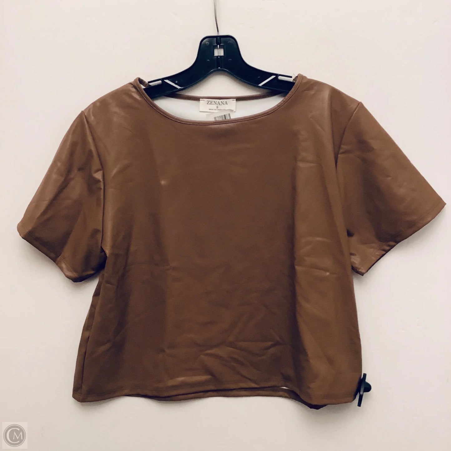Top Short Sleeve By Clothes Mentor In Brown, Size: S