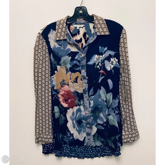 Top Long Sleeve By John Mark In Multi-colored, Size: S