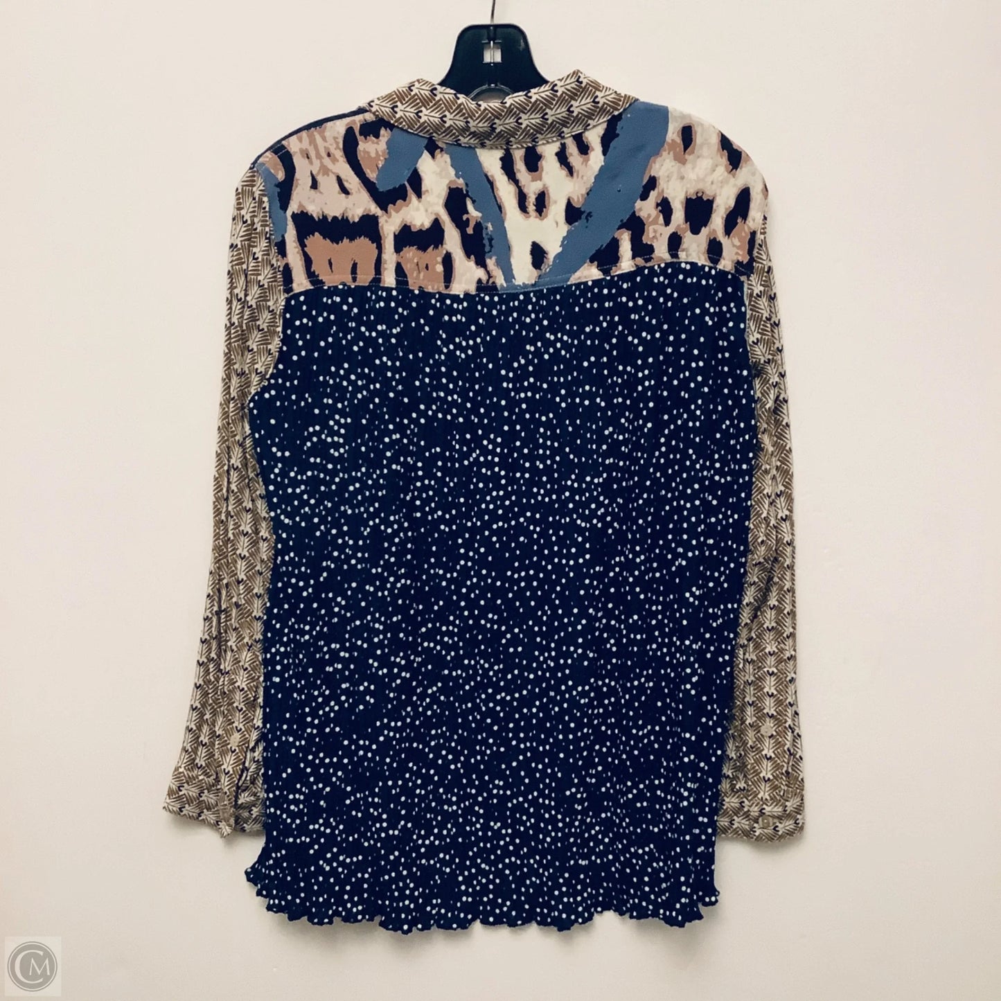 Top Long Sleeve By John Mark In Multi-colored, Size: S