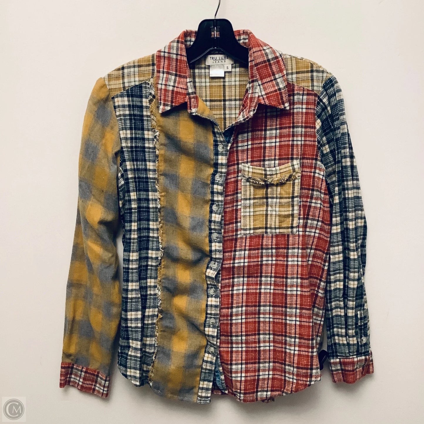 Top Long Sleeve By Cmc In Multi-colored, Size: S