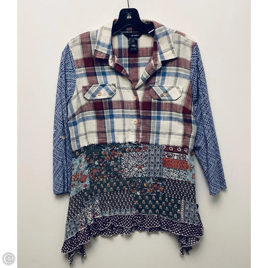 Top Long Sleeve By Ali Miles In Multi-colored, Size: S