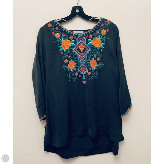 Top Long Sleeve By John Mark In Multi-colored, Size: S