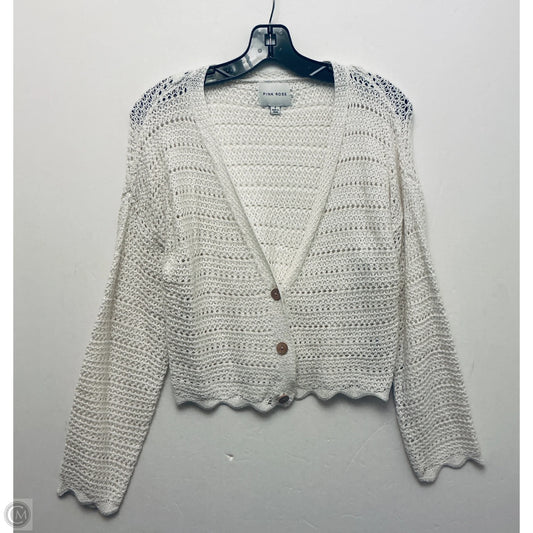 Sweater By Pink Rose In White, Size: S