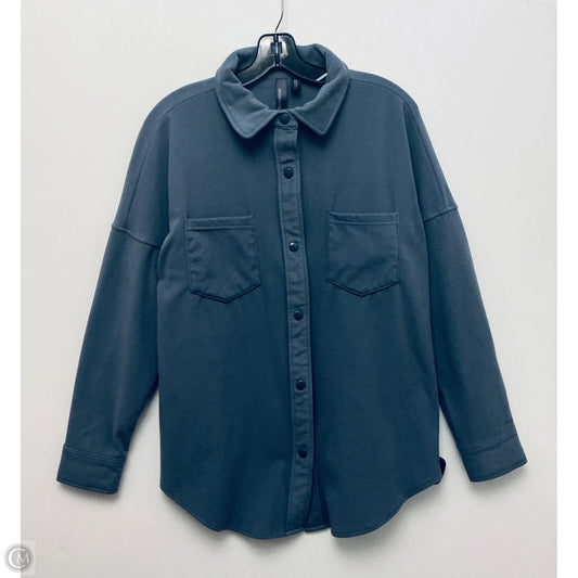 Jacket Shirt By Mondetta In Blue, Size: M