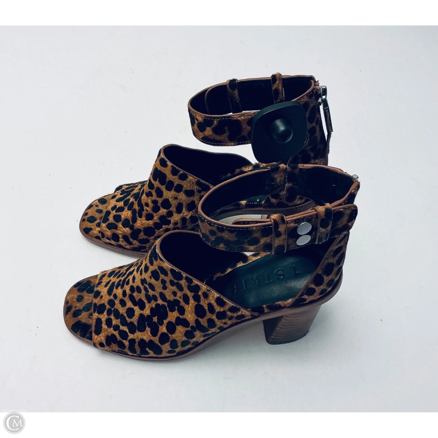 Sandals Heels Block By 1.state In Animal Print, Size: 7.5