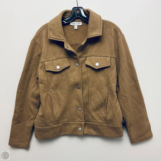 Jacket Fleece By She + Sky In Brown, Size: S