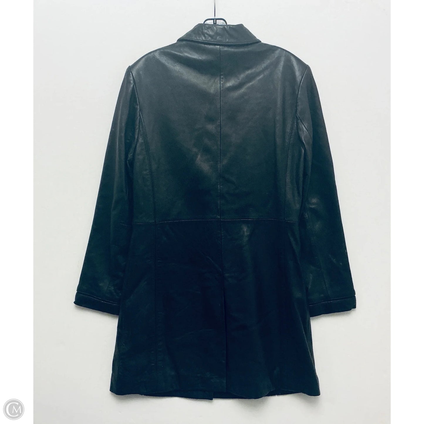 Coat Leather By Clothes Mentor In Black, Size: M