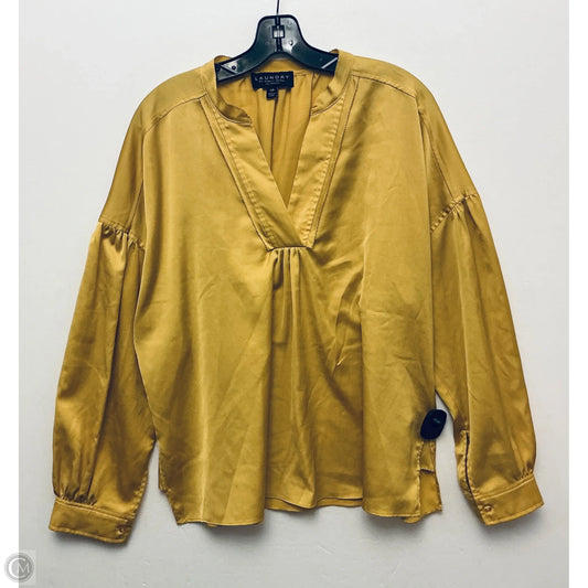 Top Long Sleeve By Clothes Mentor In Yellow, Size: L
