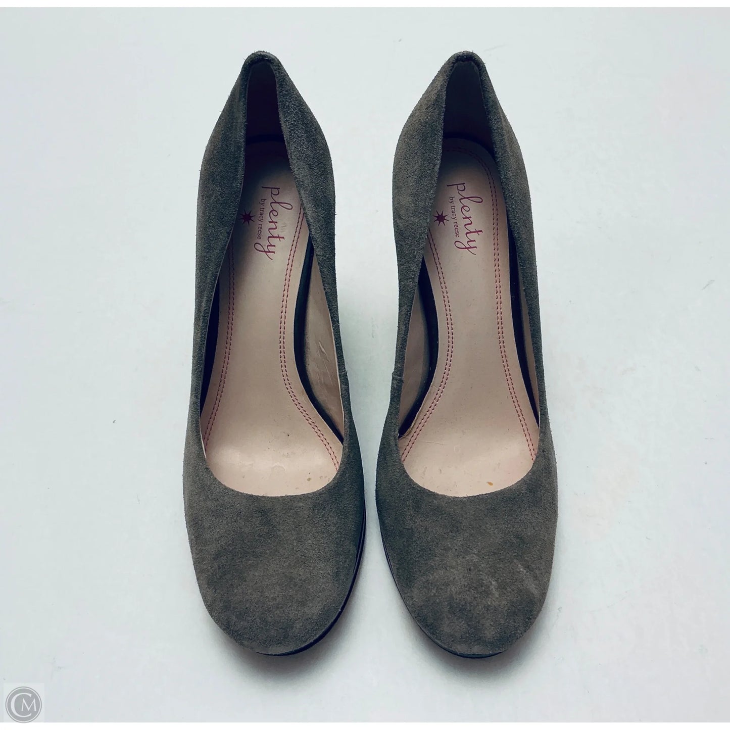 Shoes Heels Block By Clothes Mentor In Grey, Size: 8.5