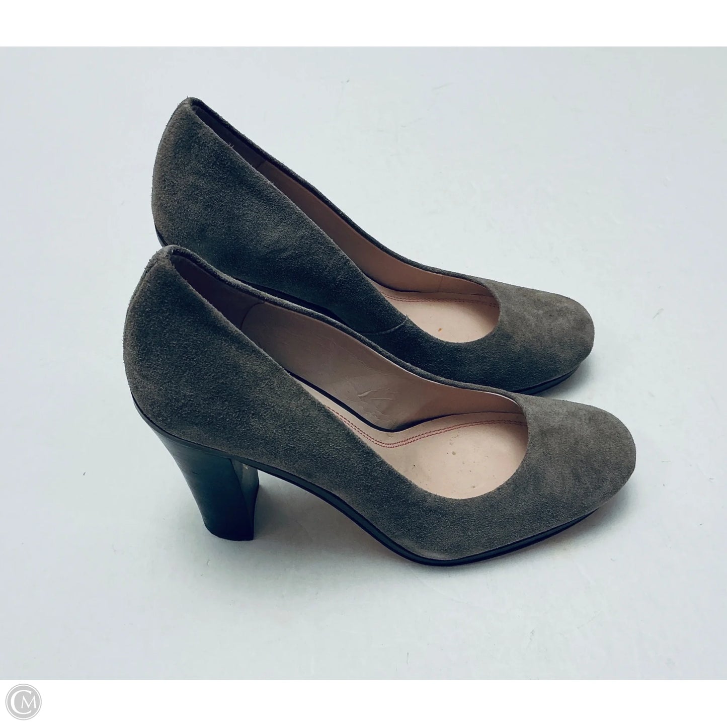 Shoes Heels Block By Clothes Mentor In Grey, Size: 8.5