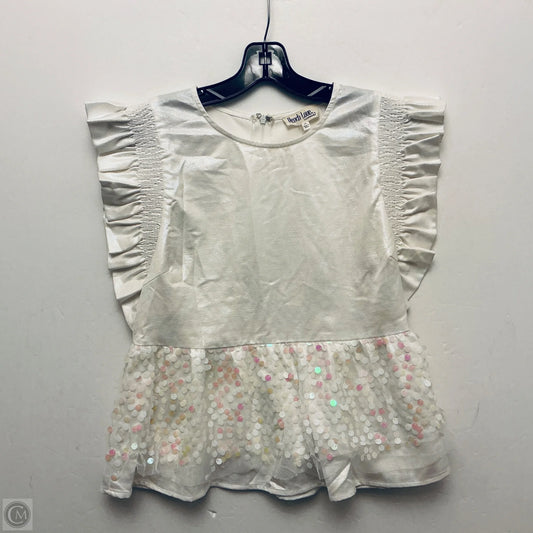 Top Short Sleeve By Peach Love Cream California In White, Size: M