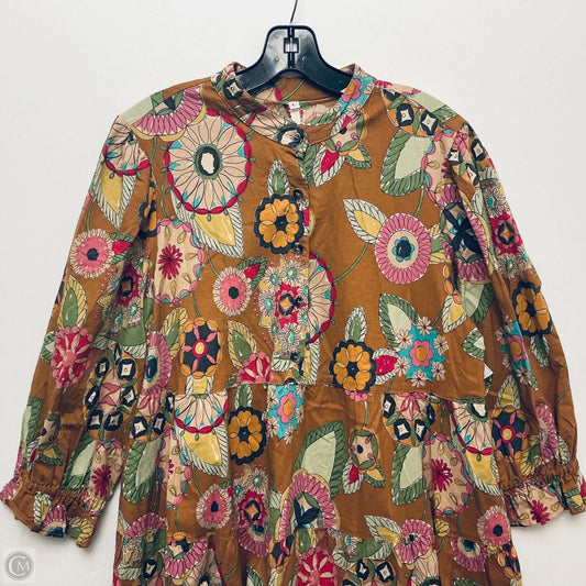 Dress Casual Short By Uncle Frank In Floral Print, Size: L