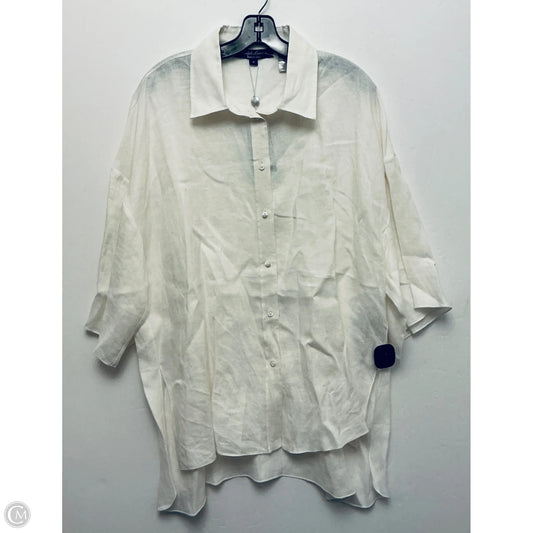 Top Long Sleeve By Ralph Lauren In White, Size: Xxl