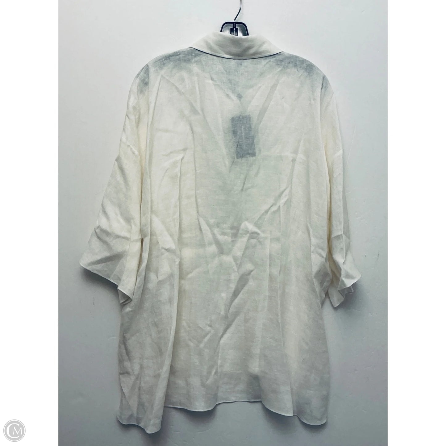 Top Long Sleeve By Ralph Lauren In White, Size: Xxl