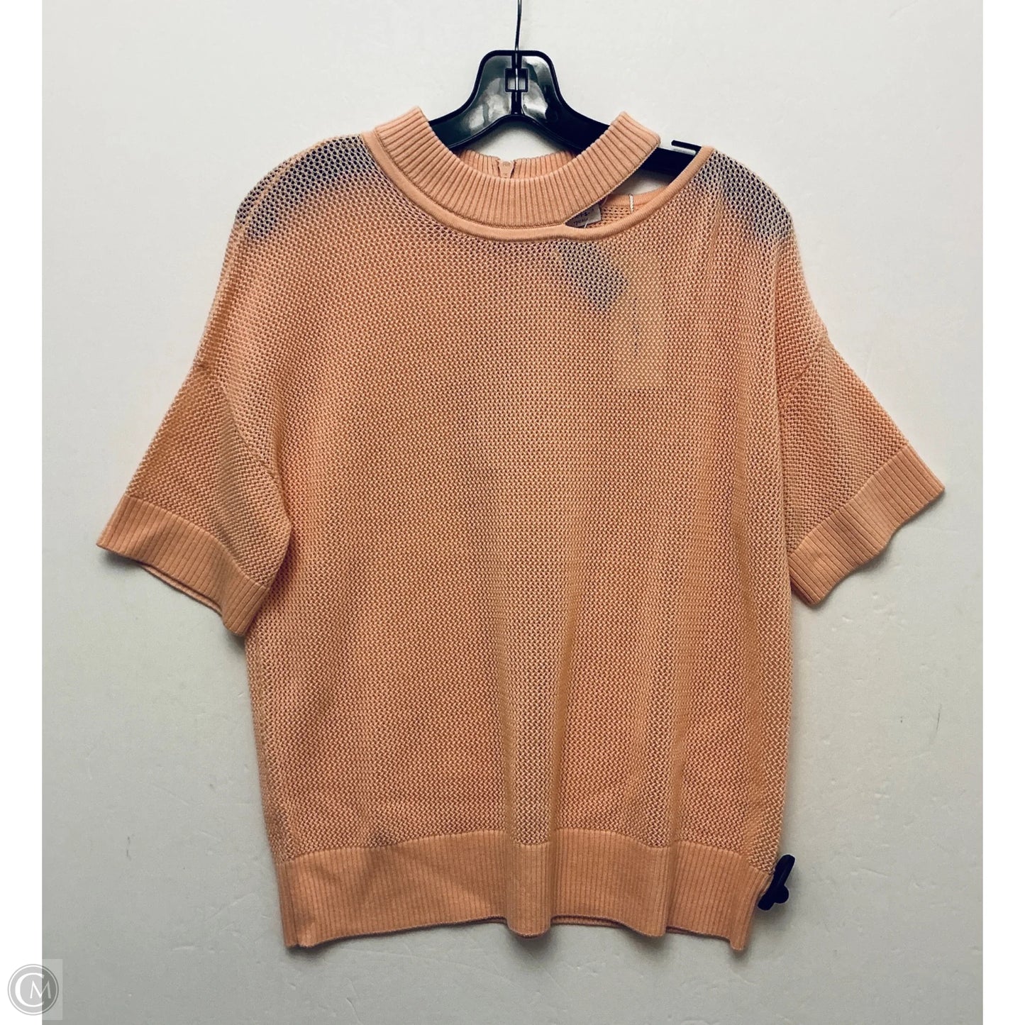 Top Short Sleeve By Akris In Orange, Size: L