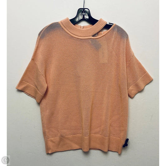 Top Short Sleeve By Akris In Orange, Size: L