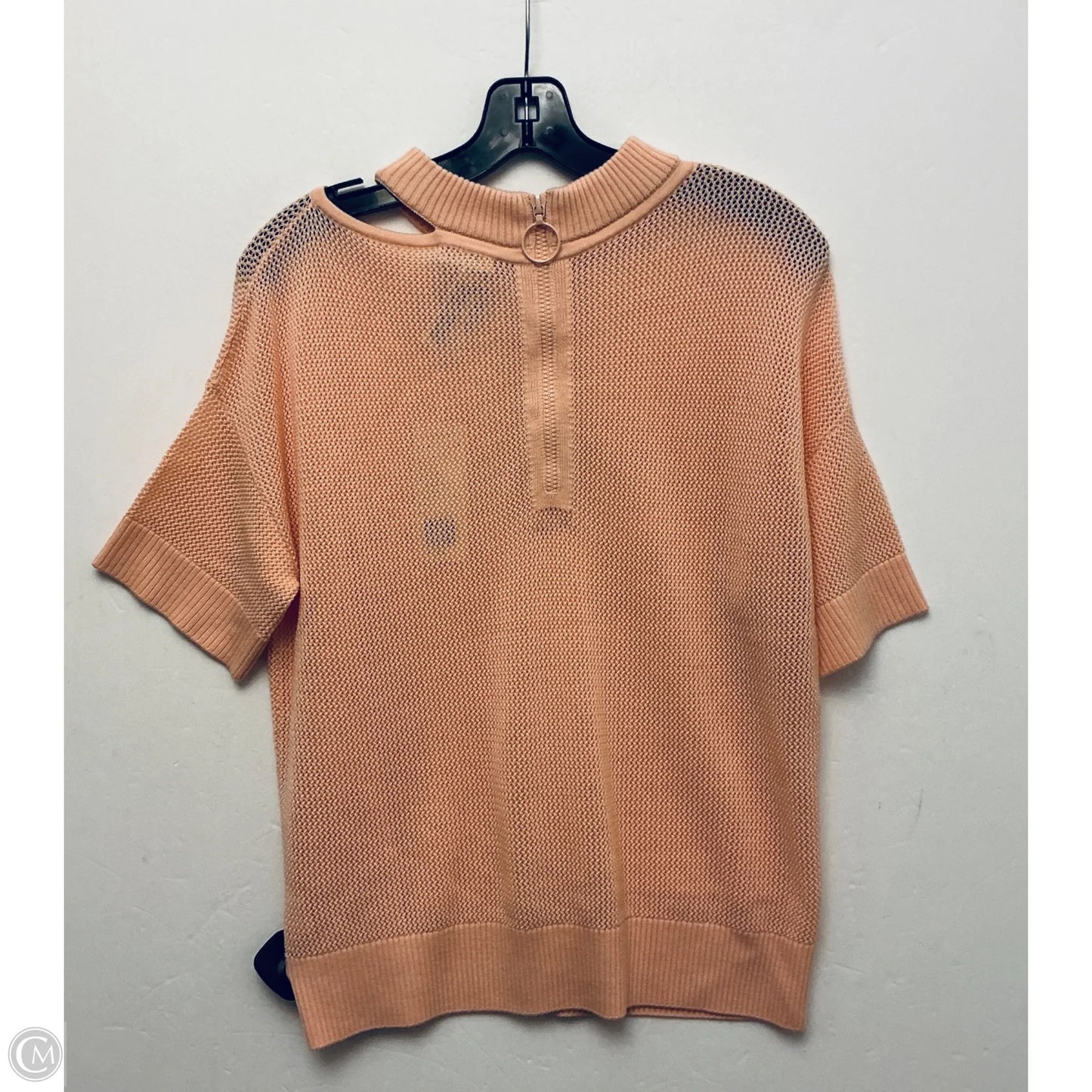 Top Short Sleeve By Akris In Orange, Size: L