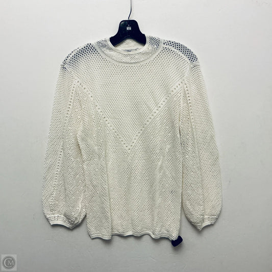Top Long Sleeve By White House Black Market In White, Size: S